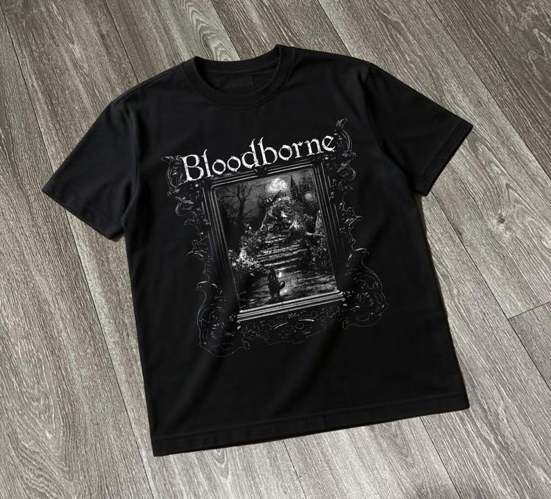 Retro Gaming T Shirt - T-shirt da Gaming Bloodborne Dark Souls