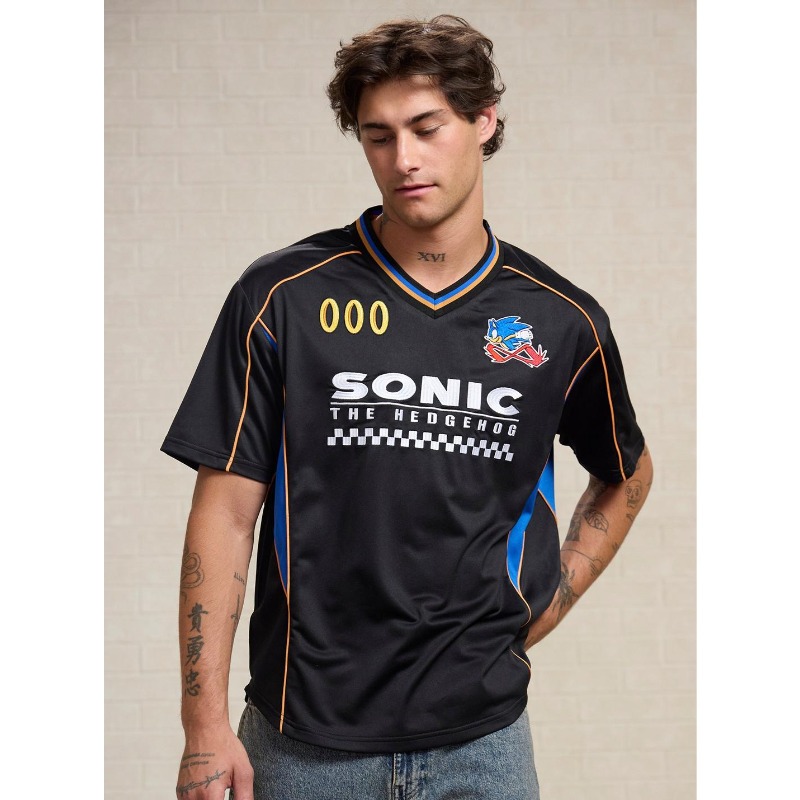 Retro Gaming T Shirt - Maglietta Sportiva da Uomo Sonic The