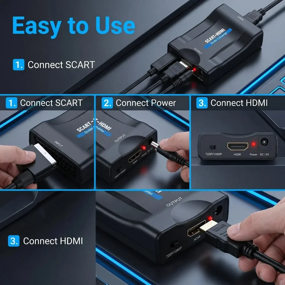 Adattatore convertitore con ca - Scart To Hdmi recensione e prezzo